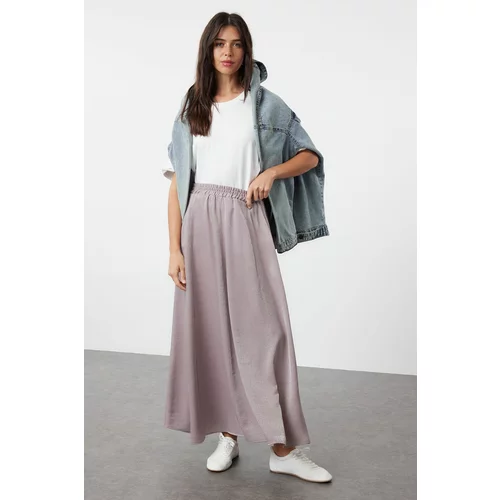 Trendyol Lilac Shiny Fabric Woven Skirt
