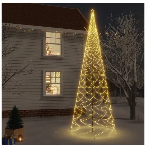  Božično drevo s konico 3000 toplo belih LED diod 800 cm