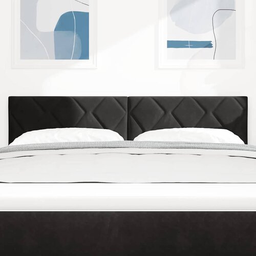  LED glava kreveta Crna 144 cm Bar&amp;scaron;un Slike
