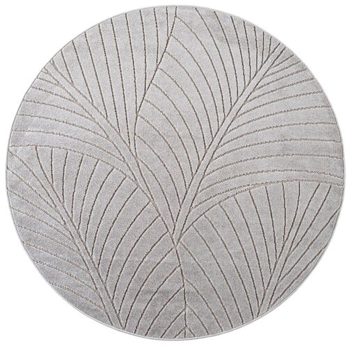 Ayyildiz Carpets Okrogla notranja in zunanja preproga v srebrni barvi &oslash; 160 cm Nova 1203 &ndash; Cene