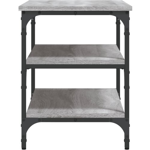  Klupa za cipele siva boja hrasta 70x38,5x49cm konstruirano drvo Slike