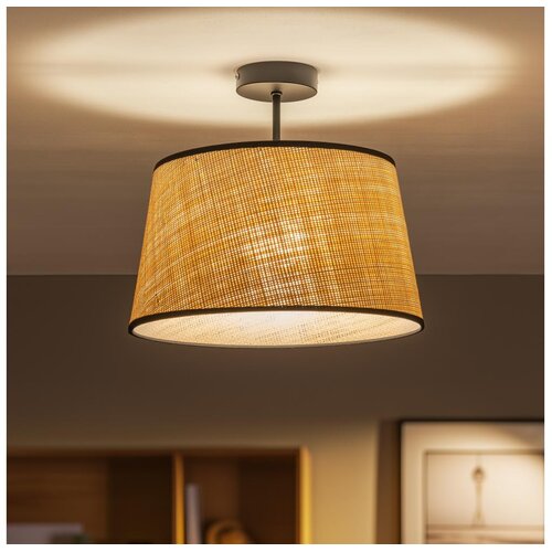 Brilagi LED plafonski luster CERIA 1xE27/60W/230V, prečnik 35 cm, crna/bež Slike