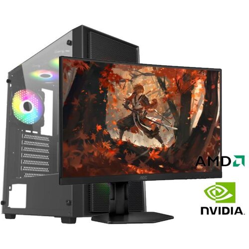 Gaming računar Ryzen 5 5500, 16GB, 512GB, RTX 3050 6GB i Monitor Aoc CQ27G4X Cijene