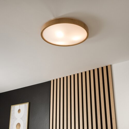  plafonsko svetlo oak slim, 3xE27/60W/230V, hrast, prečnik 47 cm Slike