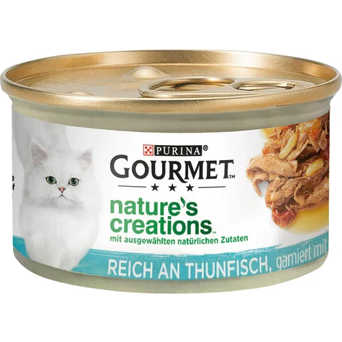 Gourmet 15% popust na Nature's Creations mokro mačjo hrano 24 x 85 g! - Tuna s paradižnikom & rižem