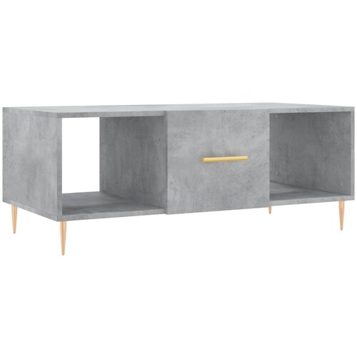 Maison Chic Klubska mizica - kavna mizica - Nizka mizica betonsko siva 102x50x40 cm inženirski les, (21754805) Cene