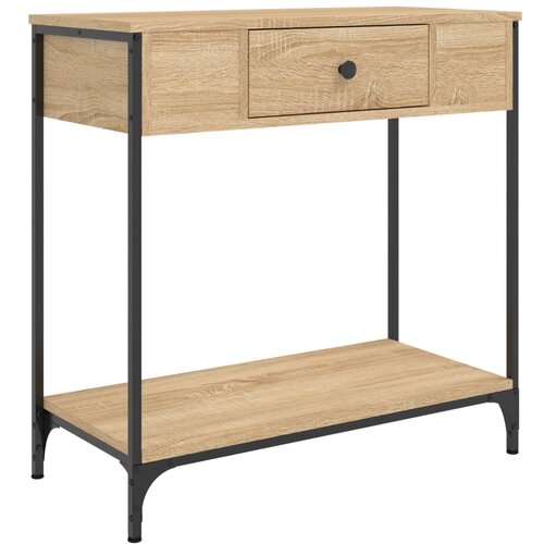 Maison Chic konzolna miza - miza ob steni sonoma hrast 75x34,5x75 cm inženirski les, (21786269) Cene