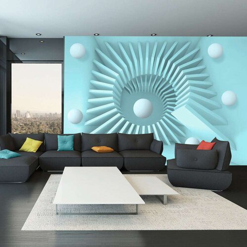 Samoljepljiva foto tapeta - Blue maze 196x140 Slike