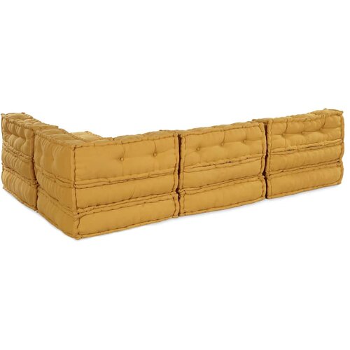  Modularna sofa 4 pcs Žuta Tkanina Slike