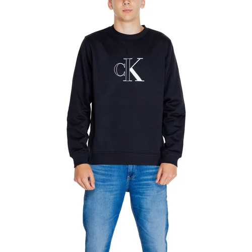 Calvin Klein Jeans Puloverji OUTLINE MONOLOGO J30J326034 Črna