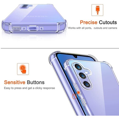  Techsuit Shockproof Clear Silicone prozirna maskica otporna na udarce za Samsung Galaxy A35 5G Slike