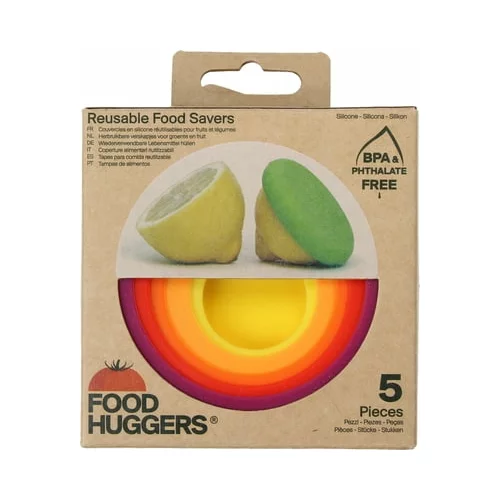 Food Huggers Set set silikonskih poklopaca za voće i povrće boja Orange 5 kom