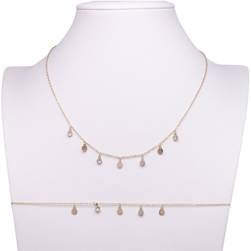 Kesi Stainless steel necklace G2211-1-10 gold Cene