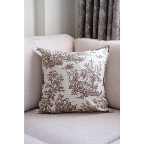 WALLXPERT BST059 brownwhite cushion cover Cene