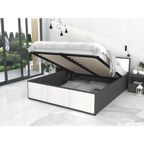 AJK Meble krevet panama tapecirani plus - 120x200 cm - siva Slike