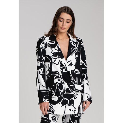 Look Made With Love Woman&amp;#039;s Jacket Laura 1604 Black/White Slike