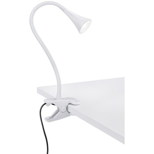 REALITY LEUCHTEN LED namizna svetilka s sponko Reality Leuchten Viper (3 W, vi&amp;scaron;ina 35 cm, 260 lm, topla bela svetloba, bela) Slike