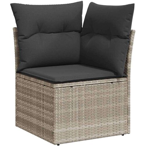  7-dijelni set vrtnih sofa svjetlosivi od poliratana Slike