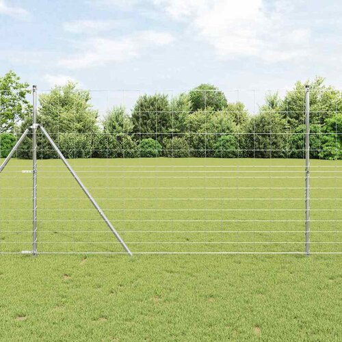 vidaXL travniška ograja 1.5x25 m pocinkano jeklo Cene