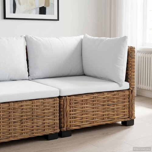  Kutna sofa s jastucima GENDT Prirodni ratan Prirodna Cene