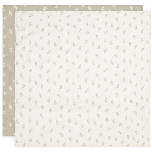 Jollein komplet 2 povijalnih pleničk 115x115 twig olive green Slike