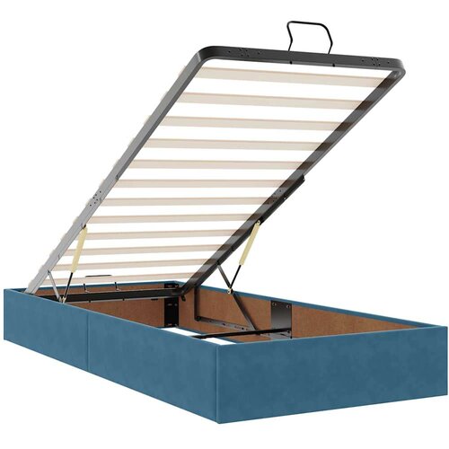 VidaXL Okvir kreveta s madracima tamnoplavi 160x200cm bar&amp;scaron;unasti Slike