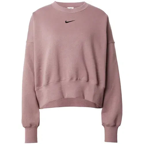 Nike Sportswear Majica 'Phoenix Fleece' mauve / črna
