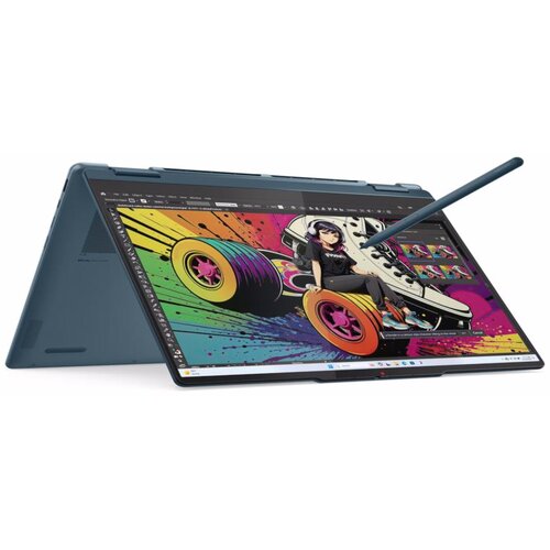 Lenovo laptop yoga 7 2in1 14AKP10 DOS/14&amp;quot; wuxga oled/ryzen ai 5-340/24GB/1TB/bklt srb/smaragd Slike