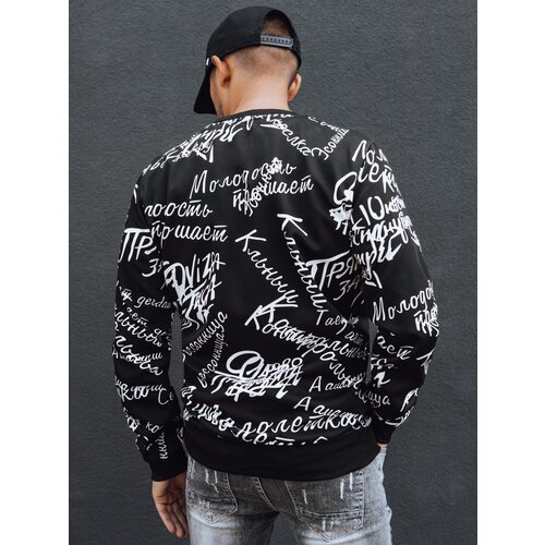 DStreet Black men&amp;#039;s hoodie without hood Slike