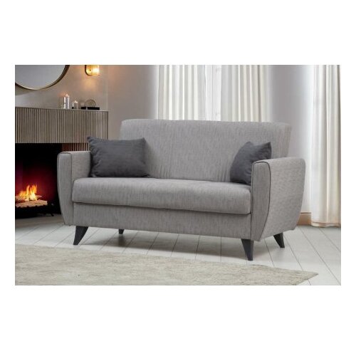  Dvosjed s razvlačenjem naslona 153x86x77cm Svijetlo siva Slike