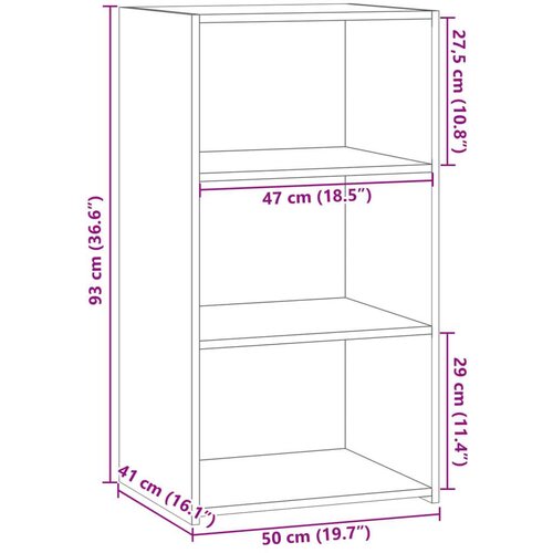 VidaXL Komoda boja smeđeg hrasta 50x41x93 cm konstruirano drvo Slike