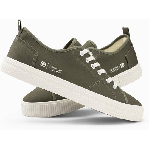 Ombre Classic men's BASIC low sneakers - olive Slike