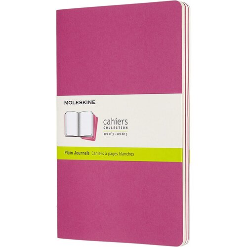 Moleskine Notes Cahier LG, Mek povez, Prazan, 3 komada, Ružičasti Cene