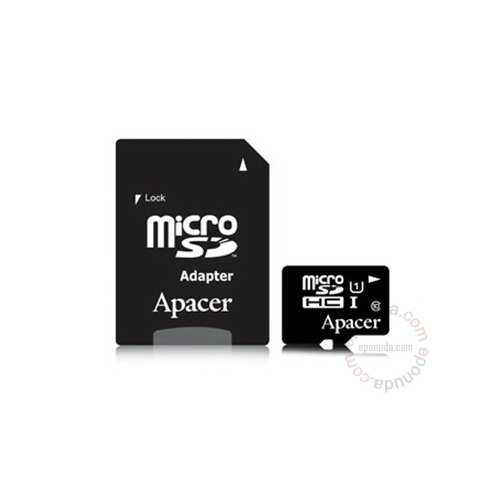 Apacer UHS-I MicroSDHC 16GB class 10 + Adapter AP16GMCSH10U1-R memorijska kartica Slike