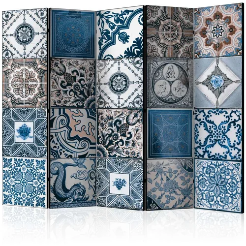  Paravan u 5 dijelova - Blue Arabesque II [Room Dividers] 225x172