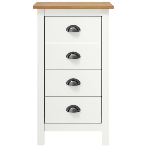 Maison Chic Komoda - Predalnik Hill bela 46x35x80 cm trdna borovina, (21718060) Cene