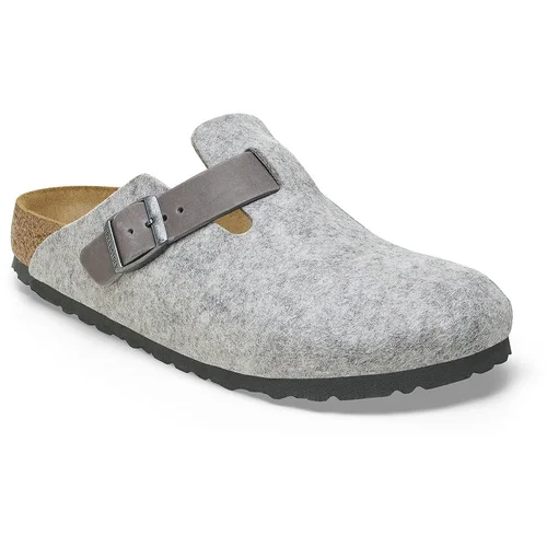 Birkenstock Boston Natural Leather-Felt Regular Fit