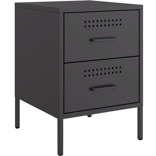 Maison Chic Nočna omarica - Nočna miza črna 36x39x50,5 cm jeklo, (21687893) Slike