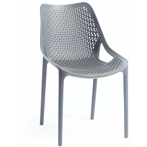 Rojaplast Svijetlo siva plastična vrtna stolica Bilros -
