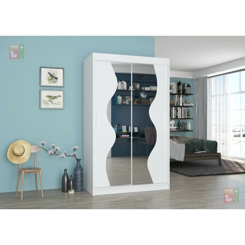 ADRK Furniture Garderobna omara z drsnimi vrati Oswald 120x200x58 cm