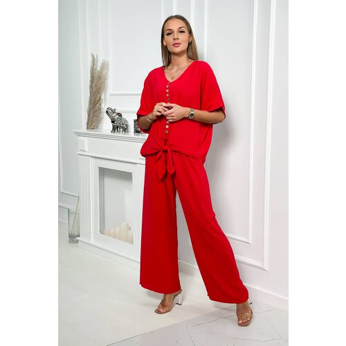 Kesi Blouse set with red trousers Slike