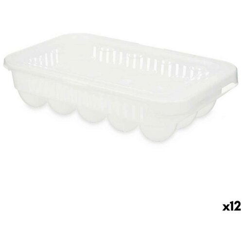 Posuda za Jaje Bijela Providan Plastika 17 5 x 7 x 28 5 cm (12 kom.) Cijene