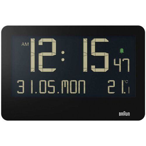 Braun BC 14 black Quartz Wall Clock digital Slike