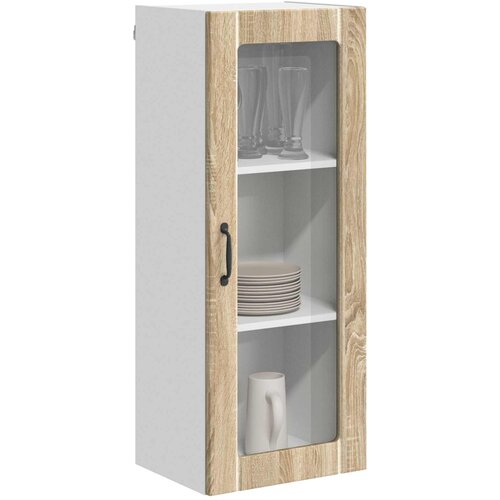  Zidni stakleni ormarić Lucca Hrast sonoma 40 x 31 x 100 cm Slike