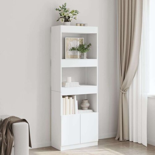 vidaXL Visoka komoda bijela 63x33x180 cm od konstruiranog drva Cijene