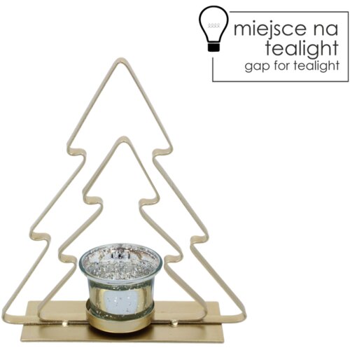 Molarem Home Metalni božićni svijećnjak 20 cm - Drvce za lučicu Cijene