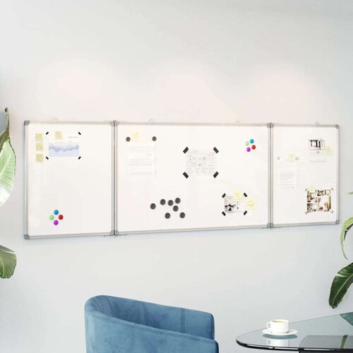  Magnetna bijela ploča sklopiva 160 x 50 x 1 7 cm aluminijska Slike