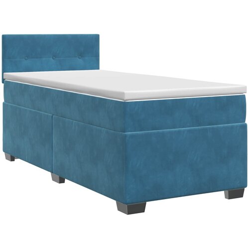  Boxspring krevet s madracem Tamno plava 90 x 190 cm Bar&amp;scaron;un Slike