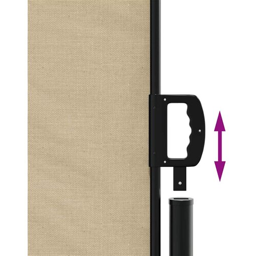  Bočna tenda na uvlačenje bež 160 x 500 cm Slike