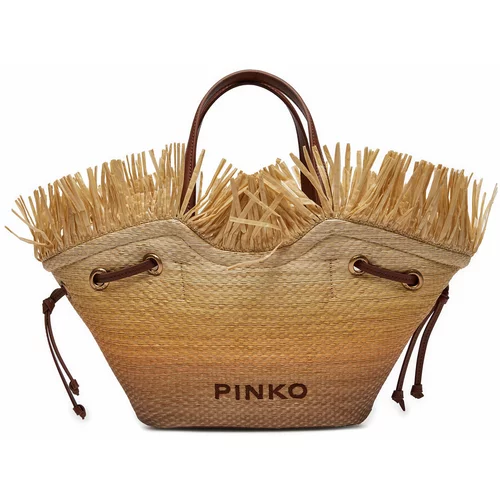 Pinko Ročna torba Pagoda Small Shopper . PE 24 PLTT 102910 A1R6 Cuoio/Gial LH0